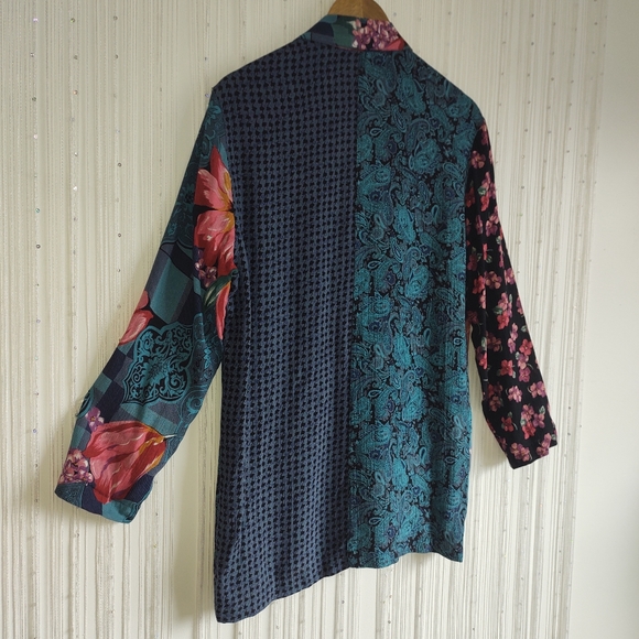 Vintage Patchwork Carole Little Shirt Coat - Picture 7 of 12